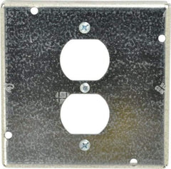 Cooper Crouse-Hinds - Electrical Outlet Box Steel Square Surface Cover - Americas Industrial Supply