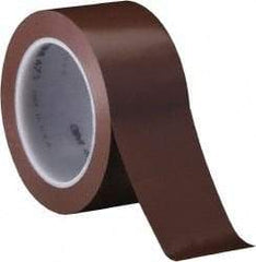 3M - Brown Solid Color Vinyl Tape - 2" Wide x 108' Long x 5.2 mil Thick, General Traffic - Americas Industrial Supply