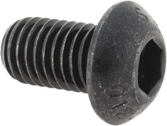 Value Collection - M12x1.75 Metric Coarse Hex Socket Drive, Button Screw - Grade 12.9 Alloy Steel, Black Oxide Finish, Fully Threaded, 20mm Length Under Head - Americas Industrial Supply
