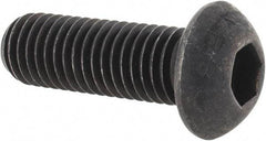 Value Collection - M12x1.75 Metric Coarse Hex Socket Drive, Button Screw - Grade 12.9 Alloy Steel, Black Oxide Finish, Fully Threaded, 35mm Length Under Head - Americas Industrial Supply