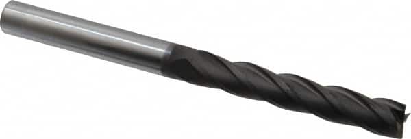 Niagara Cutter - 1/2", 3" LOC, 1/2" Shank Diam, 6" OAL, 4 Flute, Solid Carbide Square End Mill - Single End, Diamond Finish, Spiral Flute, 30° Helix, Right Hand Cut, Right Hand Flute, Series DIAL430 - Americas Industrial Supply