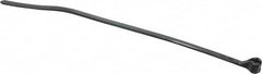 Thomas & Betts - 3.62" Long Black Nylon Standard Cable Tie - 18 Lb Tensile Strength, 0.75mm Thick, 16mm Max Bundle Diam - Americas Industrial Supply