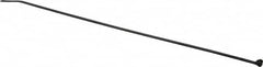 Thomas & Betts - 11.1" Long Black Nylon Standard Cable Tie - 30 Lb Tensile Strength, 1.31mm Thick, 76.2mm Max Bundle Diam - Americas Industrial Supply