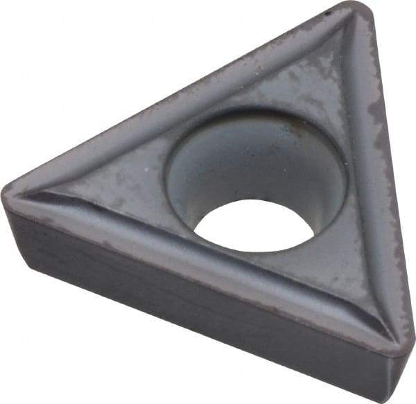 Kennametal - TPMT32.52 LF Grade KC5010 Carbide Turning Insert - TiAlN Finish, 60° Triangle, 3/8" Inscr Circle, 5/32" Thick, 1/32" Corner Radius - Americas Industrial Supply