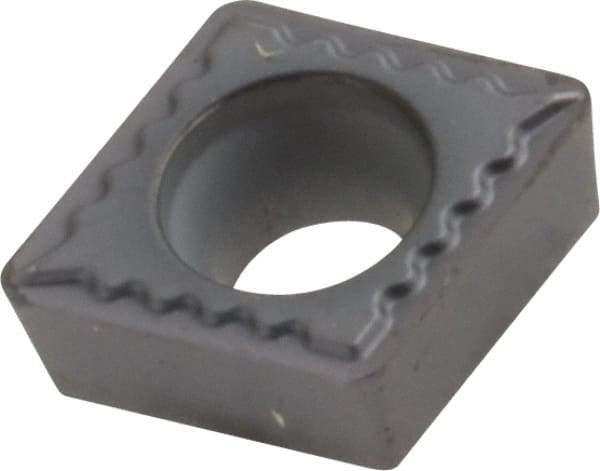 Kennametal - CCMT32.52 UF Grade KC5010 Carbide Turning Insert - TiAlN Finish, 80° Diamond, 3/8" Inscr Circle, 5/32" Thick, 1/32" Corner Radius - Americas Industrial Supply