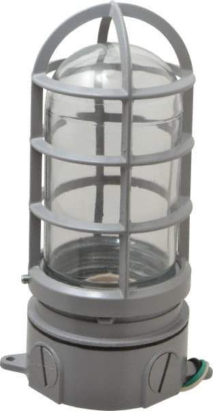 Cooper Crouse-Hinds - 120 Volt, 100 Watt, Incandescent Hazardous Location Light Fixture - Vaporproof, Corrosion & Heat Resistant, Aluminum Housing, 4-1/4" Wide x 8-7/8" High - Americas Industrial Supply