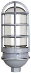 Cooper Crouse-Hinds - 120 Volt, 100 Watt, Incandescent Hazardous Location Light Fixture - Vaporproof, Corrosion & Heat Resistant, Aluminum Housing, 4-1/4" Wide x 9-3/8" High - Americas Industrial Supply