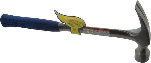 Estwing - 1-3/8 Lb Head, Straight Framing Hammer - 16" OAL, 1-3/64" Face Diam, Smooth Face, Steel Handle with Grip - Americas Industrial Supply