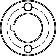 Kennametal - 1 Inch Hole Diameter, For 4 Inch Outside Diameter, Compatible Toolholder Style KVNS A2, Slotting Cutter Drive Ring - 1-7/8 Inch Ring Outside Diameter, 0.394 Inch Ring Width - Americas Industrial Supply