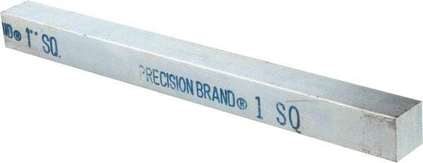 Precision Brand - 12" Long x 1" High x 1" Wide, Zinc-Plated Key Stock - Low Carbon Steel - Americas Industrial Supply