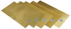 Precision Brand - 15 Piece, 0.001 to 0.031 Inch Thickness, Brass Shim Stock Sheet Assortment - 12 Inch Long x 6 Inch Wide - Americas Industrial Supply