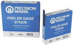 Precision Brand - 0.015 Inch Thick x 25 Ft. Long x 1/2 Inch Wide, Feeler Stock Roll - High Carbon Steel - Americas Industrial Supply