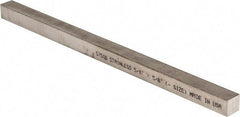 Precision Brand - 12" Long x 5/8" High x 5/8" Wide, Plain Key Stock - Stainless Steel - Americas Industrial Supply