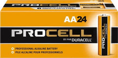 Duracell - Size AA, Alkaline, 144 Pack, Standard Battery - 1.5 Volts, Button Tab Terminal - Americas Industrial Supply