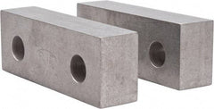 Gibraltar - 4-1/8" Wide x 1-1/2" High x 1" Thick, Flat/No Step Vise Jaw - Soft, Aluminum, Fixed Jaw, Compatible with 4" Vises - Americas Industrial Supply