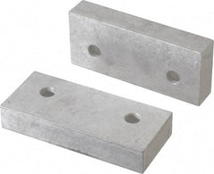 Gibraltar - 4-1/8" Wide x 1-3/4" High x 3/4" Thick, Flat/No Step Vise Jaw - Soft, Aluminum, Fixed Jaw, Compatible with 4" Vises - Americas Industrial Supply
