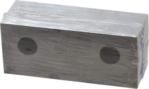 Gibraltar - 4-1/8" Wide x 1-3/4" High x 3/4" Thick, Flat/No Step Vise Jaw - Soft, Steel, Fixed Jaw, Compatible with 4" Vises - Americas Industrial Supply