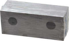 Gibraltar - 4-1/8" Wide x 1-3/4" High x 3/4" Thick, Flat/No Step Vise Jaw - Soft, Steel, Fixed Jaw, Compatible with 4" Vises - Americas Industrial Supply