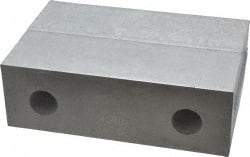 Gibraltar - 6-1/8" Wide x 2" High x 2" Thick, Flat/No Step Vise Jaw - Soft, Aluminum, Fixed Jaw, Compatible with 6" Vises - Americas Industrial Supply