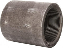 Made in USA - Size 2 x 1", Class 3,000, Forged Carbon Steel Black Pipe Reducing Coupling - 3,000 psi, Threaded End Connection - Americas Industrial Supply