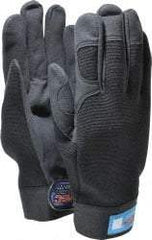 MSC - Size 2XL (11) Amara Work Gloves - For Mechanic's & Lifting, Uncoated, Hook & Loop Cuff, Full Fingered, Black, Paired - Americas Industrial Supply