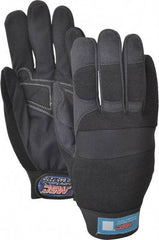 MSC - Size 2XL (11) Amara with Padding Anti-Vibration/Impact Protection Work Gloves - For Mechanic's & Lifting, Uncoated, Hook & Loop Cuff, Full Fingered, Black, Paired - Americas Industrial Supply