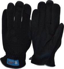MSC - Size XL (10) Amara Work Gloves - For Mechanic's & Lifting, Uncoated, Slip-On Cuff, Full Fingered, Black, Paired - Americas Industrial Supply