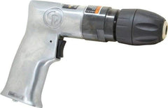 Chicago Pneumatic - 3/8" Keyless Chuck - Pistol Grip Handle, 2,400 RPM, 1.42 LPS, 3 CFM, 0.5 hp, 90 psi - Americas Industrial Supply