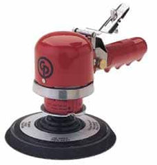 Chicago Pneumatic - 10,000 OPM, 18 CFM Air Consumption, Palm Air Orbital Sander - Round Pad, 1/4" Inlet - Americas Industrial Supply