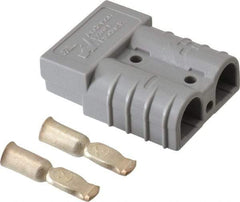 Made in USA - 6 AWG, 600 V, 50 A, Battery Connector - Gray - Americas Industrial Supply