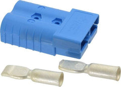 Made in USA - 2/0 AWG, 600 V, 350 A, Battery Connector - Blue - Americas Industrial Supply