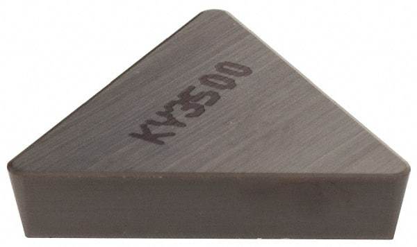 Kennametal - TPG322 T0820 Grade KY3500 Ceramic Turning Insert - Uncoated, 60° Triangle, 3/8" Inscr Circle, 1/8" Thick, 1/32" Corner Radius - Americas Industrial Supply