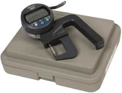 Mitutoyo - 0mm to 12mm Measurement, 0.001mm Resolution Electronic Thickness Gage - Accurate up to 0.0002", 3.5 N Measuring Force - Americas Industrial Supply