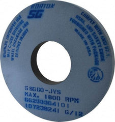 Norton - 14" Diam x 5" Hole x 1-1/2" Thick, J Hardness, 60 Grit Surface Grinding Wheel - Ceramic, Type 1, Medium Grade, 1,800 Max RPM, Vitrified Bond, No Recess - Americas Industrial Supply