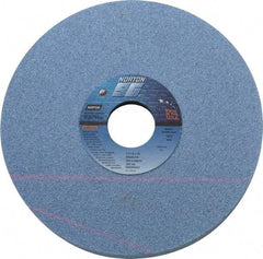 Norton - 7" Diam x 1-1/4" Hole x 1" Thick, J Hardness, 46 Grit Surface Grinding Wheel - Ceramic, Type 5, Coarse Grade, 3,600 Max RPM, Vitrified Bond, One-Side Recess - Americas Industrial Supply