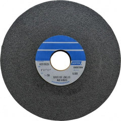 Norton - 6" Diam, 1" Face Width, 1" Center Hole, Medium Grade, Silicon Carbide Deburring Wheel - Convolute, Hard Density 7 Grade, 6,000 RPM - Americas Industrial Supply