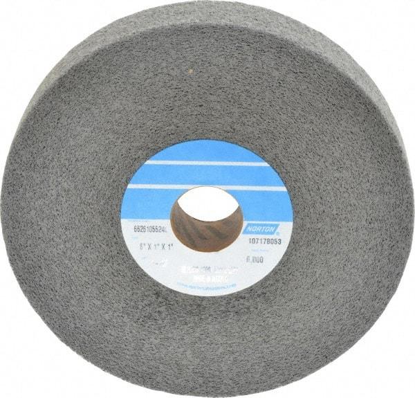 Norton - 6" Diam, 1" Face Width, 1" Center Hole, Fine Grade, Silicon Carbide Deburring Wheel - Convolute, Hard Density 8 Grade, 4,500 RPM - Americas Industrial Supply