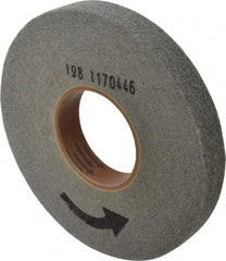 Norton - 8" Diam, 1" Face Width, 3" Center Hole, Fine Grade, Silicon Carbide Deburring Wheel - Convolute, Medium Density 6 Grade, 3,650 RPM - Americas Industrial Supply