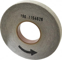 Norton - 8" Diam, 1" Face Width, 3" Center Hole, Medium Grade, Aluminum Oxide Deburring Wheel - Convolute, Hard Density 7 Grade, 3,650 RPM - Americas Industrial Supply