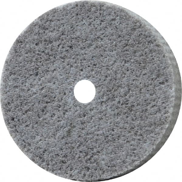 Norton - 2" Diam, 1/2" Face Width, 1/4" Center Hole, Fine Grade, Aluminum Oxide Deburring Wheel - Unitized, Medium Grade, 20,000 RPM - Americas Industrial Supply