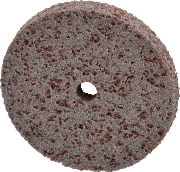 Norton - 2" Diam, 1/4" Face Width, 1/4" Center Hole, Coarse Grade, Aluminum Oxide Deburring Wheel - Unitized, Hard Density 8 Grade, 11,000 RPM - Americas Industrial Supply