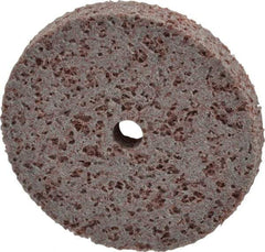 Norton - 2" Diam, 1/4" Face Width, 1/4" Center Hole, Coarse Grade, Aluminum Oxide Deburring Wheel - Unitized, Hard Density 8 Grade, 11,000 RPM - Americas Industrial Supply