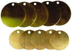 NMC - Safety & Facility Valve Tag - 1 Side, Brass - Americas Industrial Supply