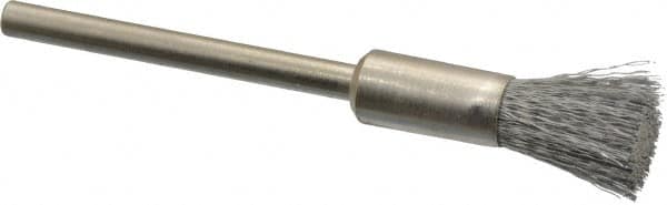 Anderson - 1/4" Brush Diam, Crimped, End Brush - 1/8" Diam Shank, 25,000 Max RPM - Americas Industrial Supply