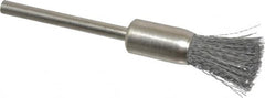 Anderson - 5/16" Brush Diam, Crimped, End Brush - 1/8" Diam Shank, 25,000 Max RPM - Americas Industrial Supply