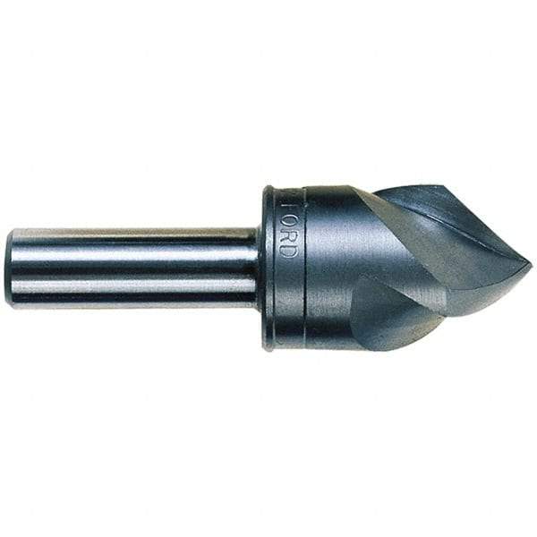 M.A. Ford - 7/8" Head Diam, 1/2" Shank Diam, 3 Flute 100° High Speed Steel Countersink - 3" OAL - Americas Industrial Supply