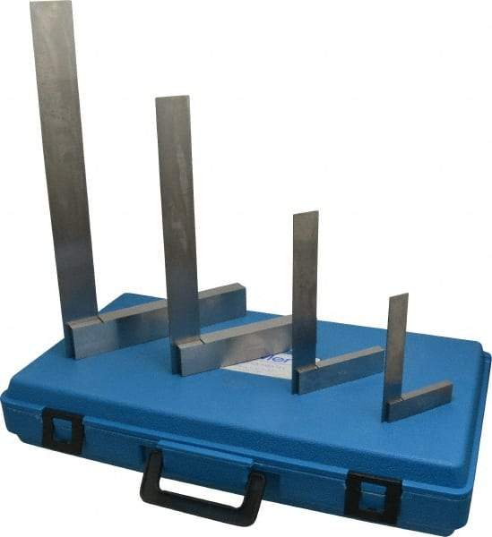 Fowler - 4 Piece, 3, 4, 6, 8 Inch Base Length, 4, 6, 9, 12 Inch Blade Length, Square Set - Steel - Americas Industrial Supply
