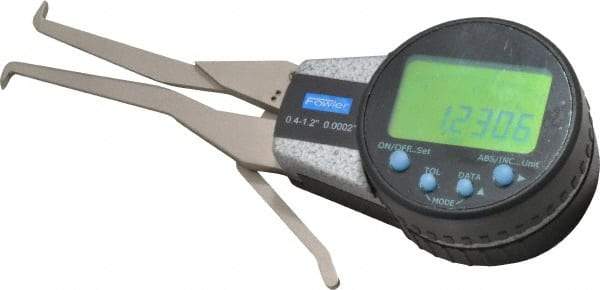 Fowler - 0.4 to 1.2 Inch, Inside Electronic Caliper Gage - 0.0005 Inch Resolution, 0.0008 Inch Accuracy, 357 Battery - Americas Industrial Supply