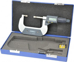 Fowler - 1" to 2" Mechanical Blade Micrometer - 0.0002" Accuracy, 0.001mm Graduation, 0.03" Blade Thickness, Friction Thimble, Digital Counter - Americas Industrial Supply