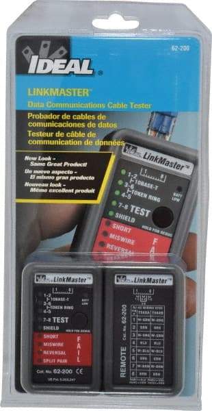 Ideal - STP & UTP Cable Tester - 10BaseT, T568A & T568B Connectors - Americas Industrial Supply